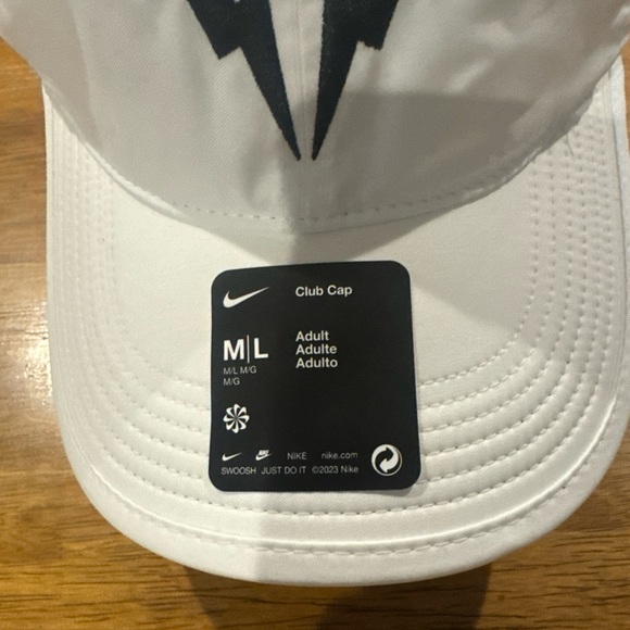 Nike Dri Fit Rafa Adjustable Tennis Club Cap Hat M/L Unisex FB5600 100 New Tags - Picture 2 of 8